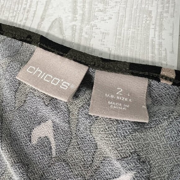 Chico's Animal Print Dolman Sleeve Top - Picture 2 of 8